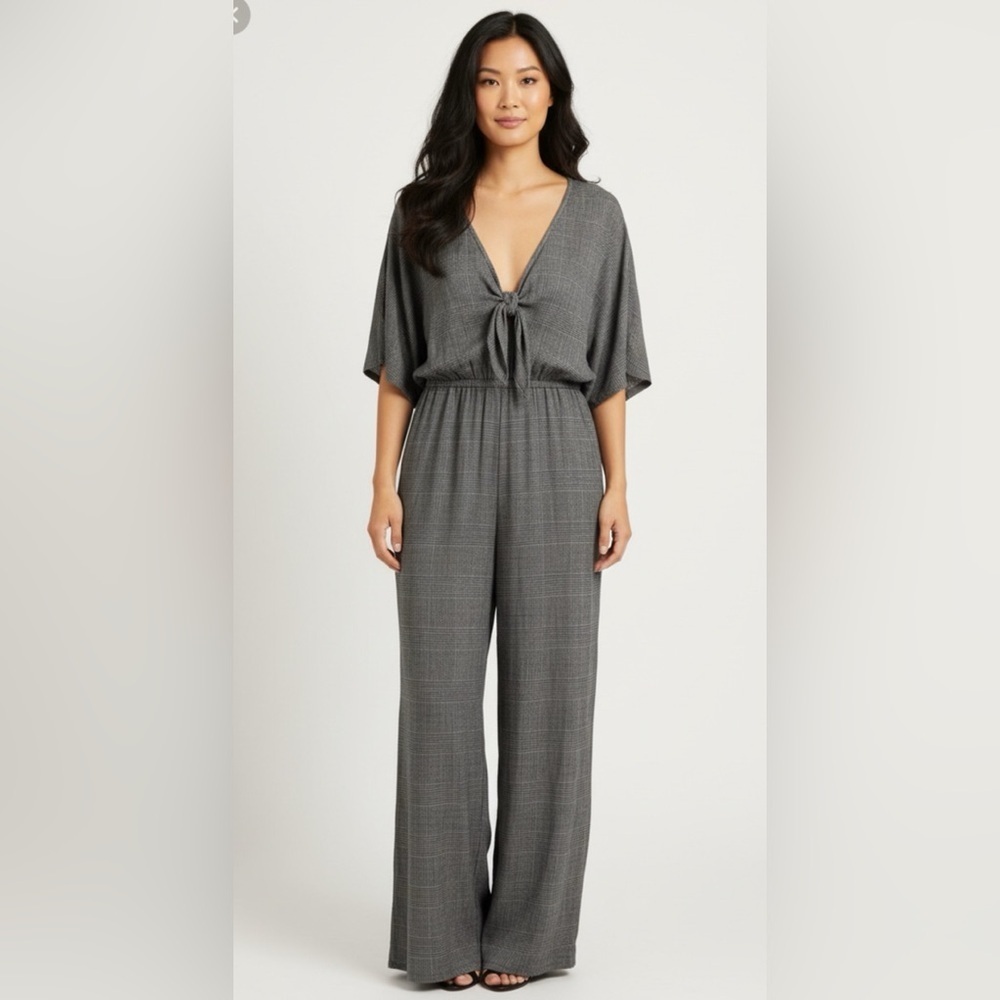 Love Stitch Jumpsuit Women's Size Large Houndstooth New With Tags